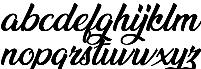 Ananda Black Personal Use Regular Font LOWERCASE