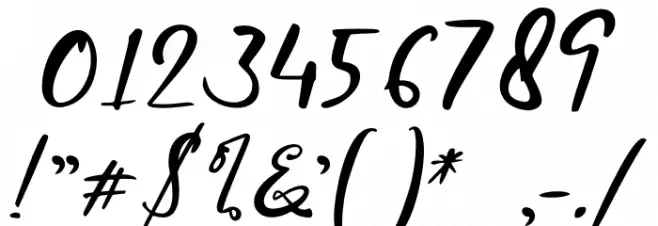 Anandya - Personal Use Font OTHER CHARS
