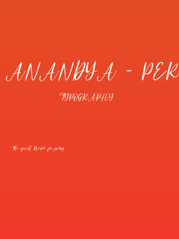 Anandya - Personal Use Poster
