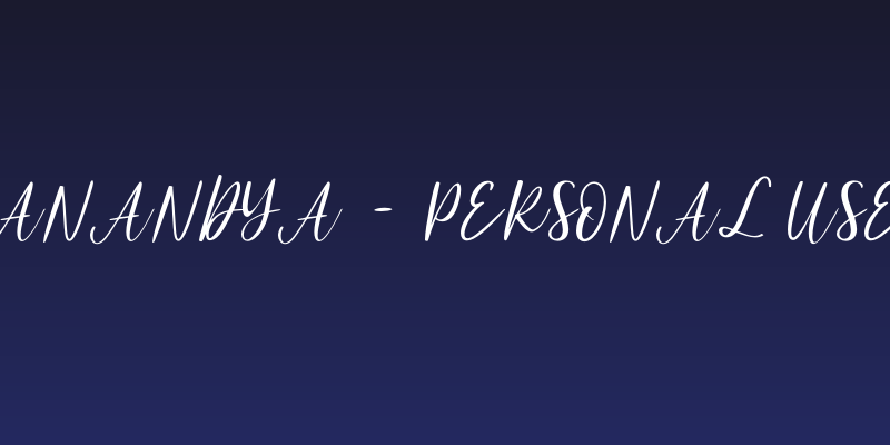 Anandya - Personal Use Social Header