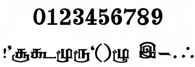 Anantha Regular Font OTHER CHARS