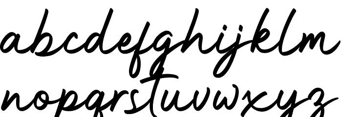 Anantha Signature Font LOWERCASE