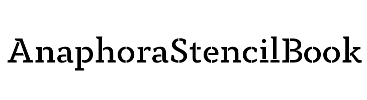 Anaphora Stencil Book Font