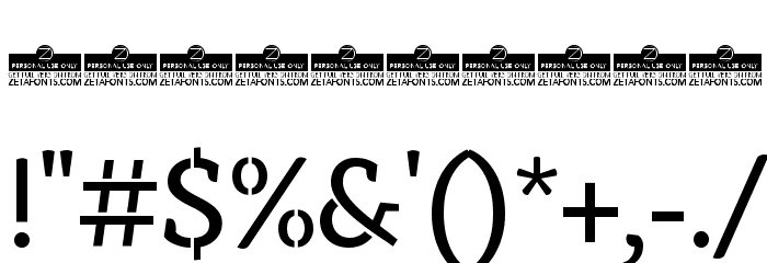 Anaphora Stencil Book Font OTHER CHARS