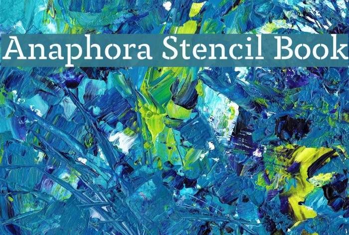 Anaphora Stencil Book Font examples