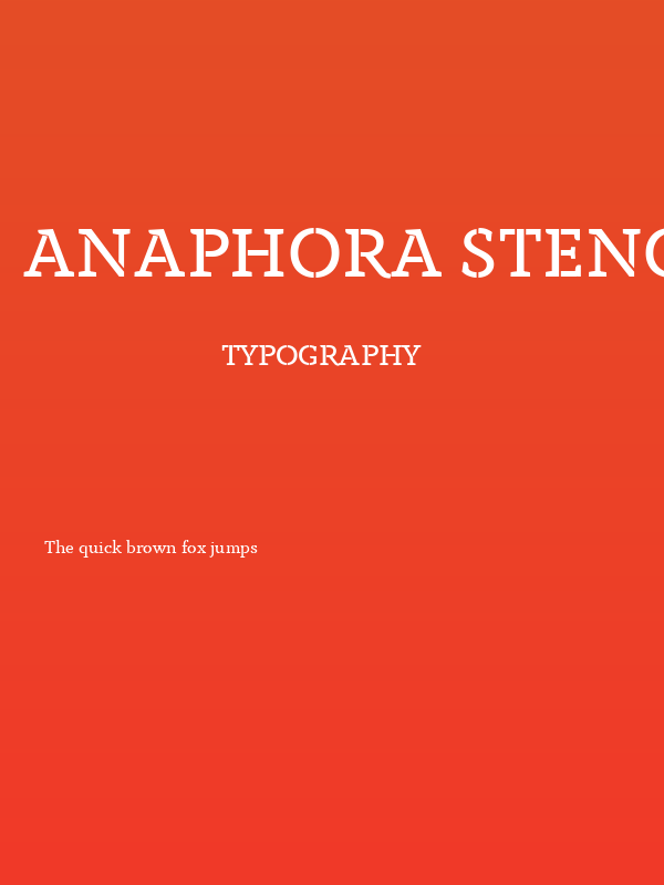 Anaphora Stencil Book Poster