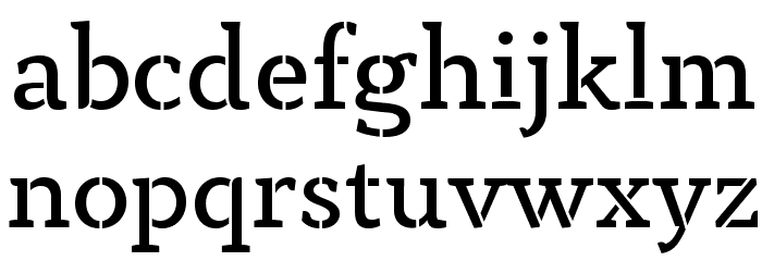 Anaphora Stencil Book Font LOWERCASE