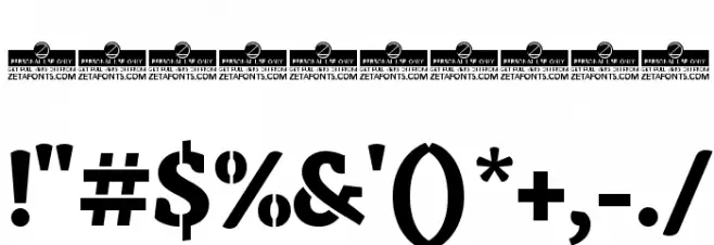 Anaphora Stencil ExtraBold Font OTHER CHARS