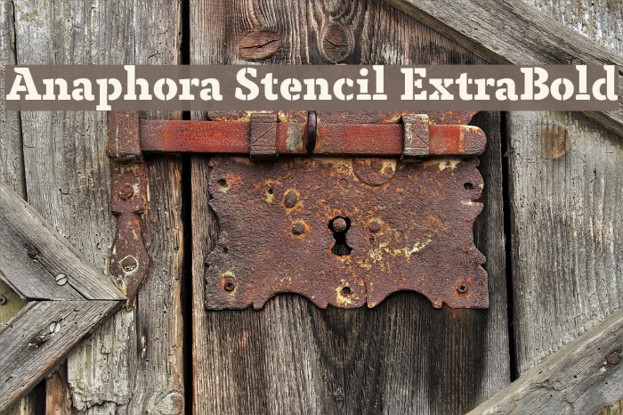 Anaphora Stencil ExtraBold Example 1