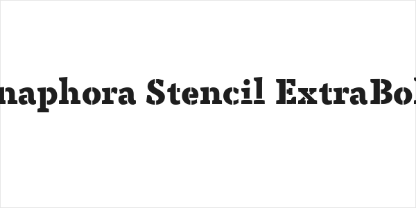 Anaphora Stencil ExtraBold Logo