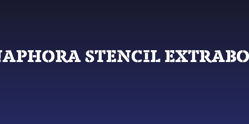 Anaphora Stencil ExtraBold Social Header