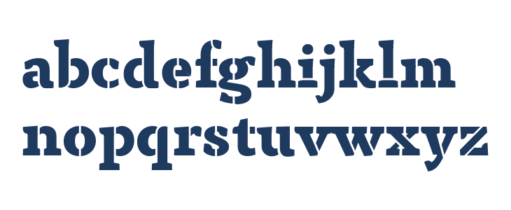 Anaphora Stencil ExtraBold Lowercase