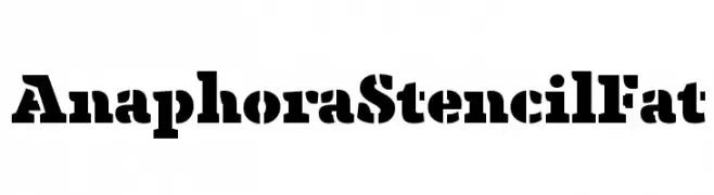 Anaphora Stencil Fat  baixar fontes gratis