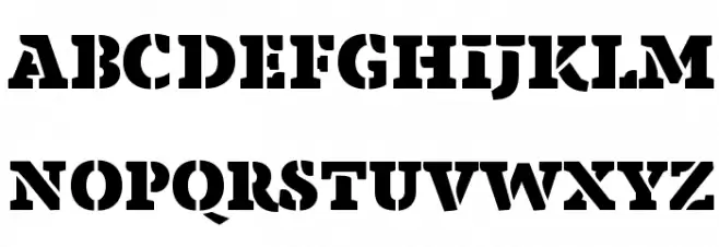 Anaphora Stencil Fat Polices MAJUSCULES