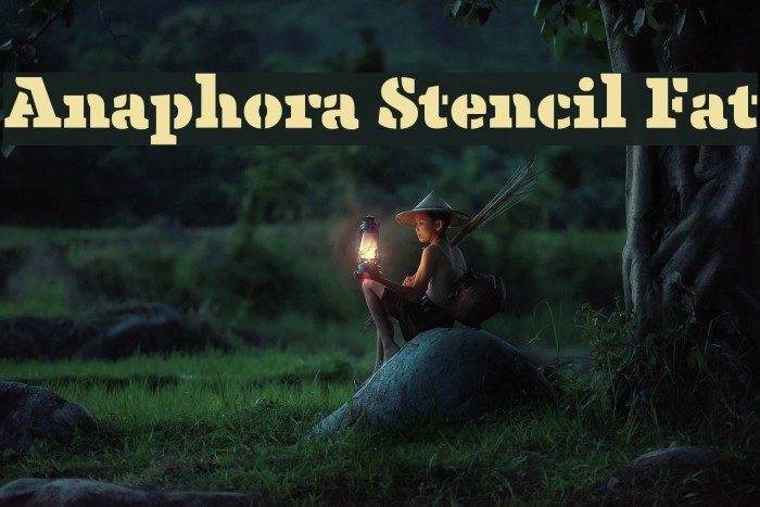 Anaphora Stencil Fat Font examples