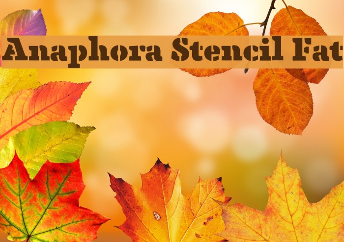 Anaphora Stencil Fat Font examples