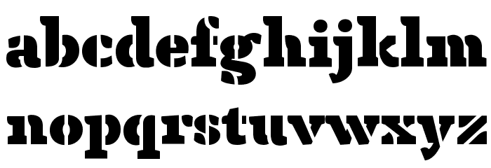 Anaphora Stencil Fat Font LOWERCASE