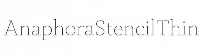 Anaphora Stencil Thin  baixar fontes gratis