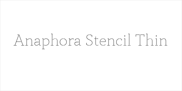 Anaphora Stencil Thin Logo