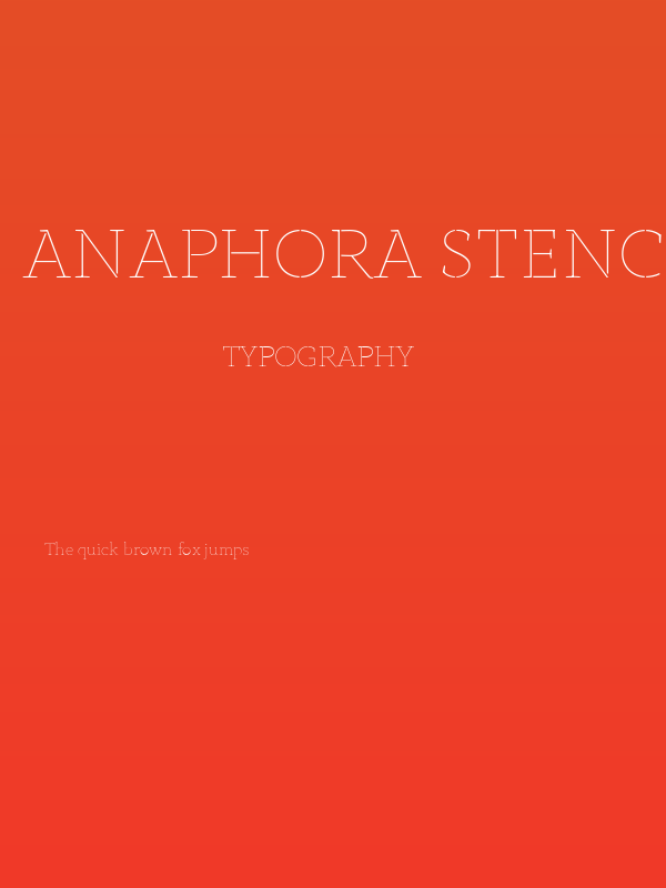 Anaphora Stencil Thin Poster
