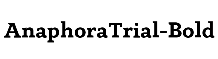 AnaphoraTrial-Bold  Frei Schriftart Herunterladen