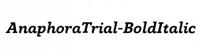 AnaphoraTrial-BoldItalic  baixar fontes gratis