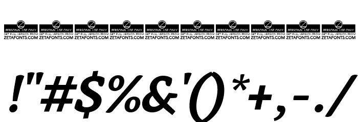 AnaphoraTrial-BoldItalic Font OTHER CHARS
