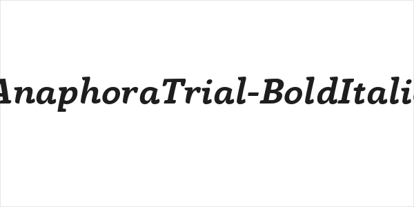AnaphoraTrial-BoldItalic Logo