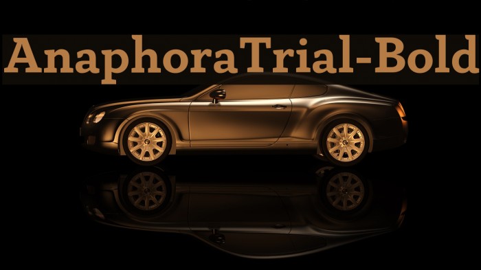 AnaphoraTrial-Bold Font examples