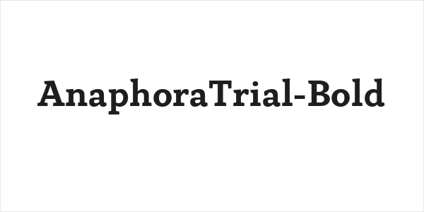 AnaphoraTrial-Bold Logo