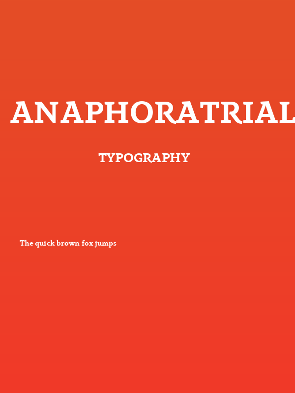 AnaphoraTrial-Bold Poster