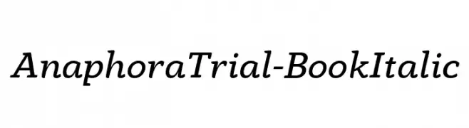 AnaphoraTrial-BookItalic  baixar fontes gratis