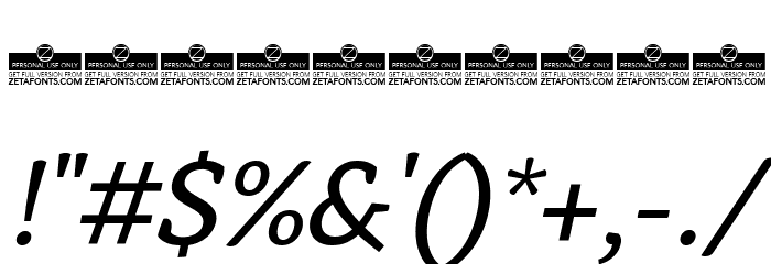 AnaphoraTrial-BookItalic Font OTHER CHARS