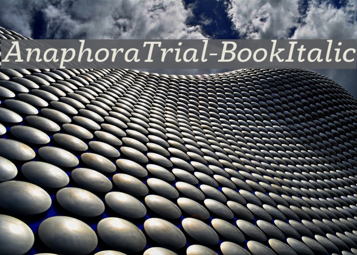 AnaphoraTrial-BookItalic Font examples