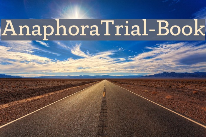 AnaphoraTrial-Book Font examples