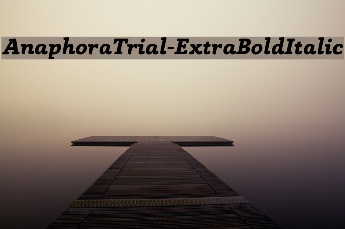 AnaphoraTrial-ExtraBoldItalic Font examples