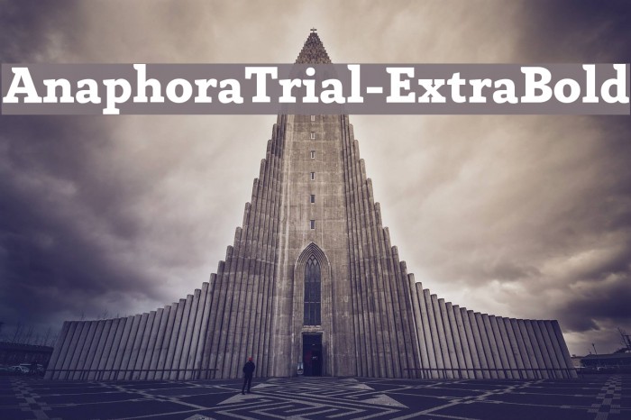 AnaphoraTrial-ExtraBold Font examples