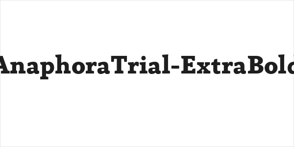 AnaphoraTrial-ExtraBold Logo