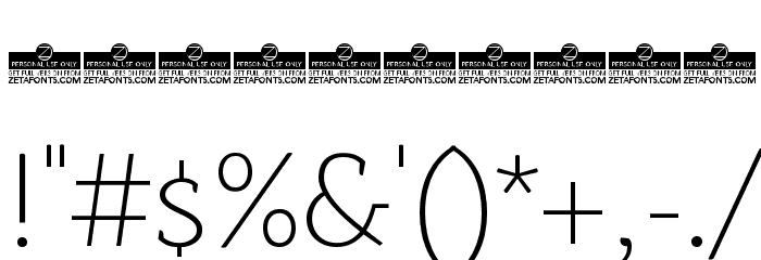 AnaphoraTrial-ExtraLight Font OTHER CHARS