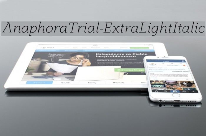 AnaphoraTrial-ExtraLightItalic Font examples