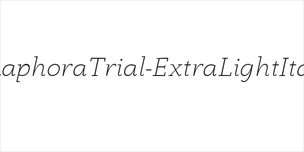 AnaphoraTrial-ExtraLightItalic Logo