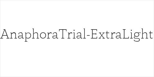 AnaphoraTrial-ExtraLight Logo