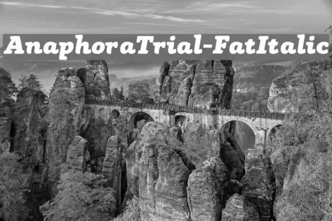 AnaphoraTrial-FatItalic フォント examples