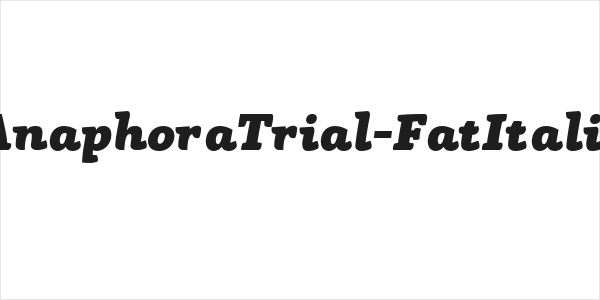 AnaphoraTrial-FatItalic Logo