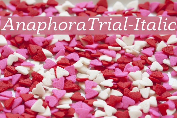 AnaphoraTrial-Italic Font examples