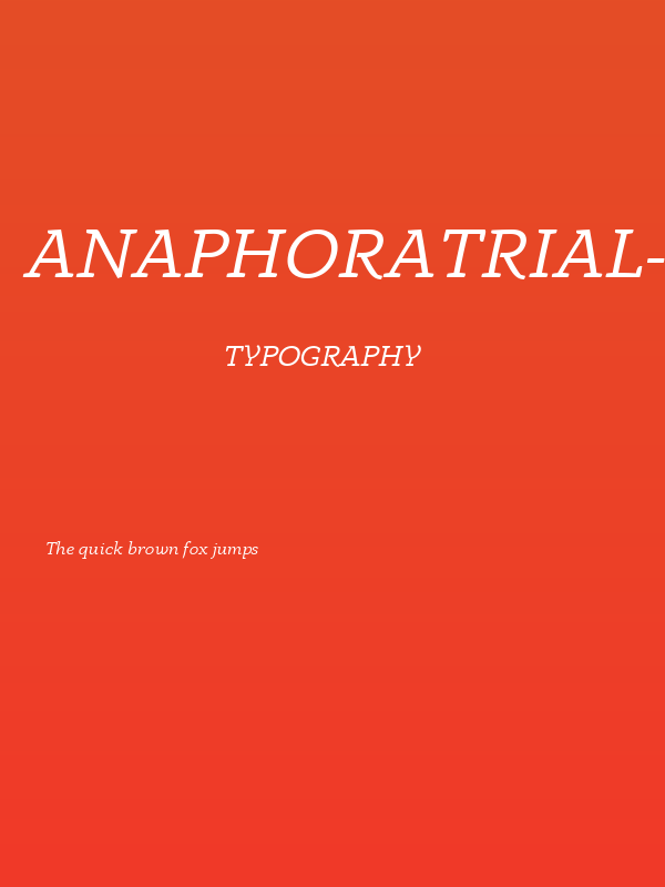AnaphoraTrial-Italic Poster
