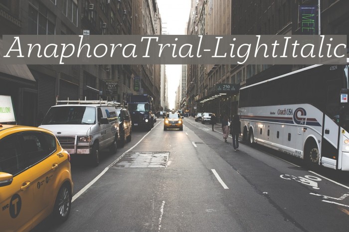 AnaphoraTrial-LightItalic Font examples
