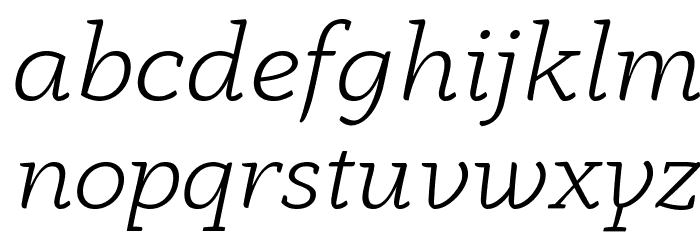 AnaphoraTrial-LightItalic Font LOWERCASE