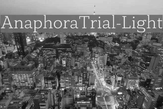 AnaphoraTrial-Light Font examples