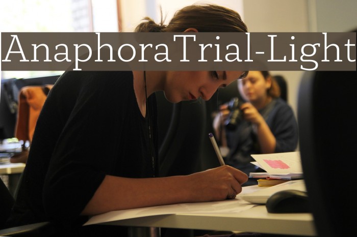 AnaphoraTrial-Light Font examples